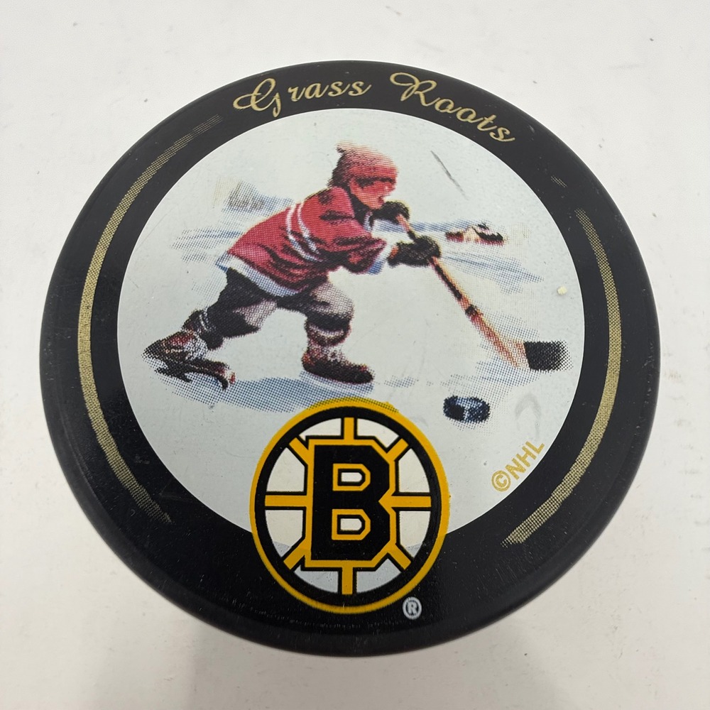 Boston Bruins NHL Hockey Puck In Glas Co Grass Roots Official Licensed Slovakia